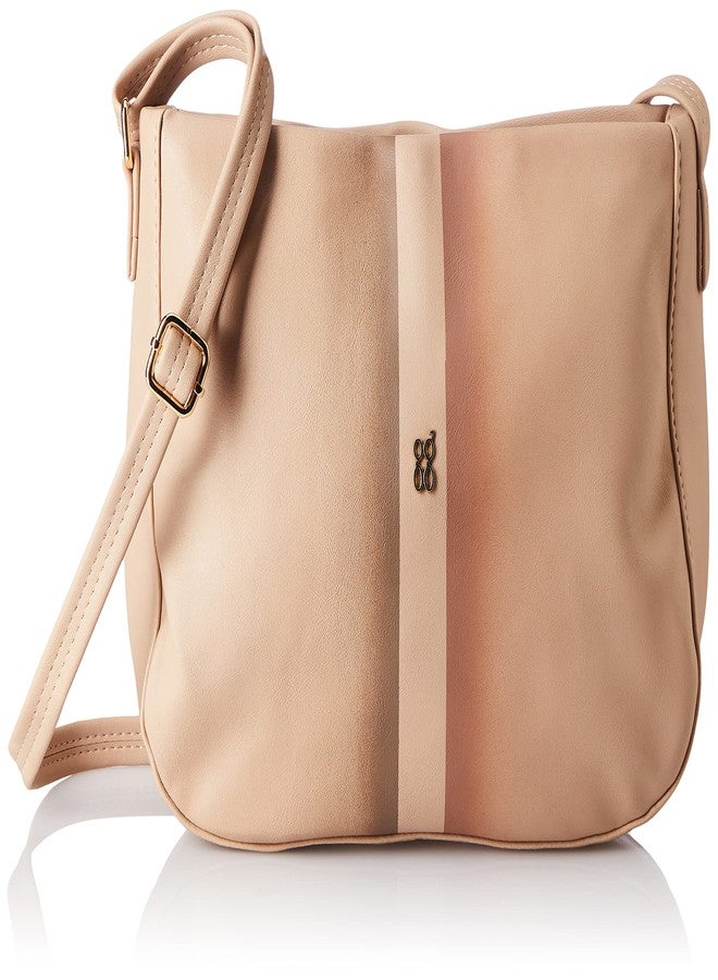 باجيت حقيبة كتف نسائية من باجيت، بيج، متوسطة الحجم | حقيبة يد أنيقة وعصرية تُحمل على الكتف - Image 1